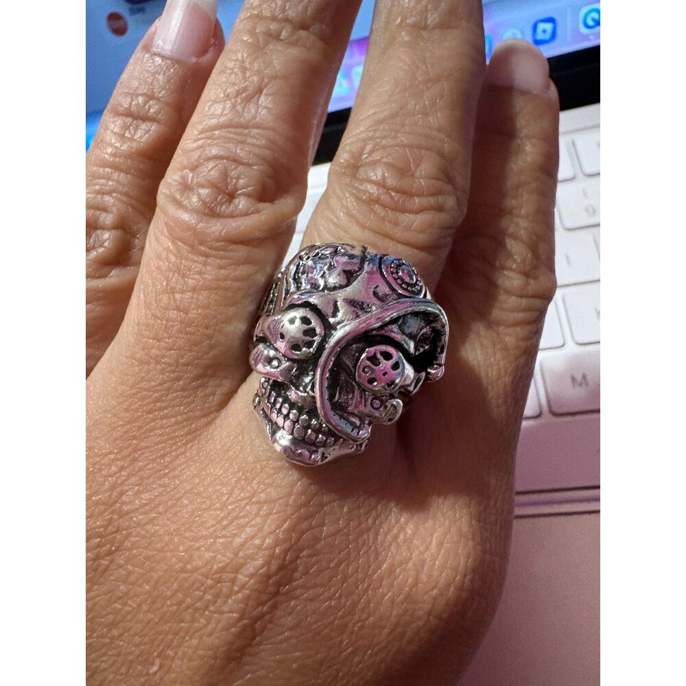 Steampunk Mechanical Skull Ring size 10